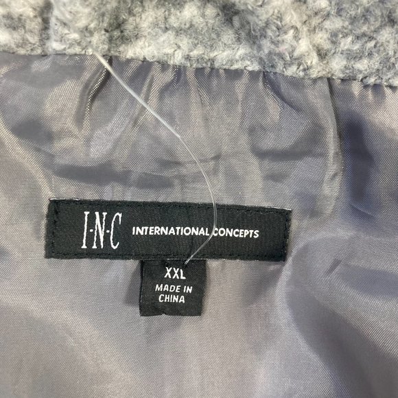 NWT I*N*C International Concepts Wool Blend Zip Front Winter Coat, Grey Size XXL - Picture 11 of 11